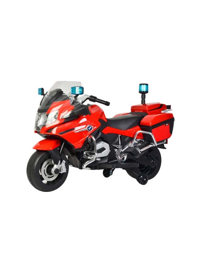 Toyland Balanced Electric Ride On Police Bike For Kids-BMW R-1200RT-P-Red Multicolour 123cm  - Image 1