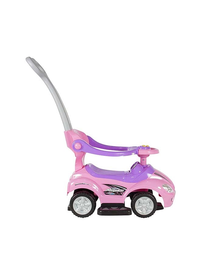 Toyland 3 in 1 Multifunction Ride on Push Car for Kids-Pink 62.5cm - Image 2