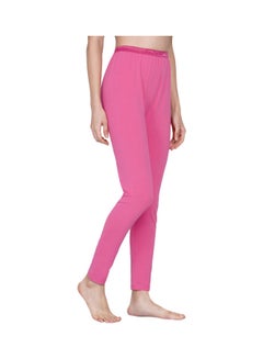 Miss London High Waist Ultra Soft Tummy Support Stretchy Leggings Pink  - Image 3