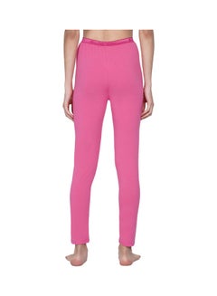Miss London High Waist Ultra Soft Tummy Support Stretchy Leggings Pink  - Image 2