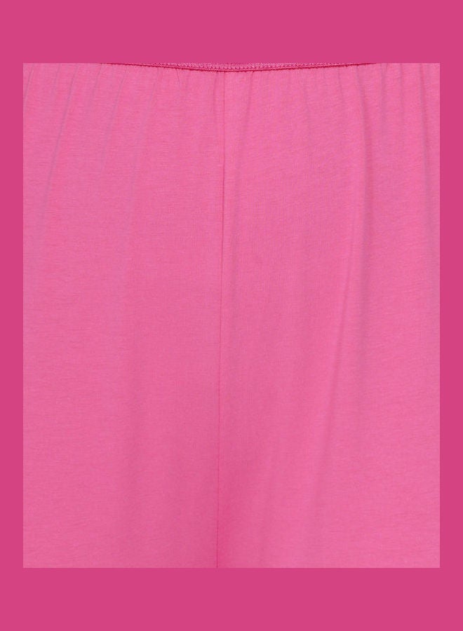 Miss London - High Waist Ultra Soft Tummy Support Stretchy Leggings Pink - Image 1