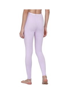 Miss London High Waist Ultra Soft Tummy Support Stretchy Leggings Light Lavender  - Image 2