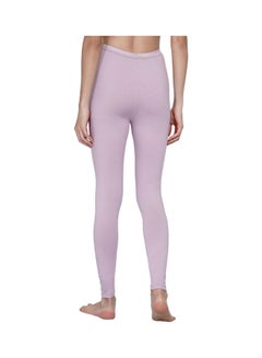 Miss London High Waist Ultra Soft Tummy Support Stretchy Leggings Baby Pink  - Image 2