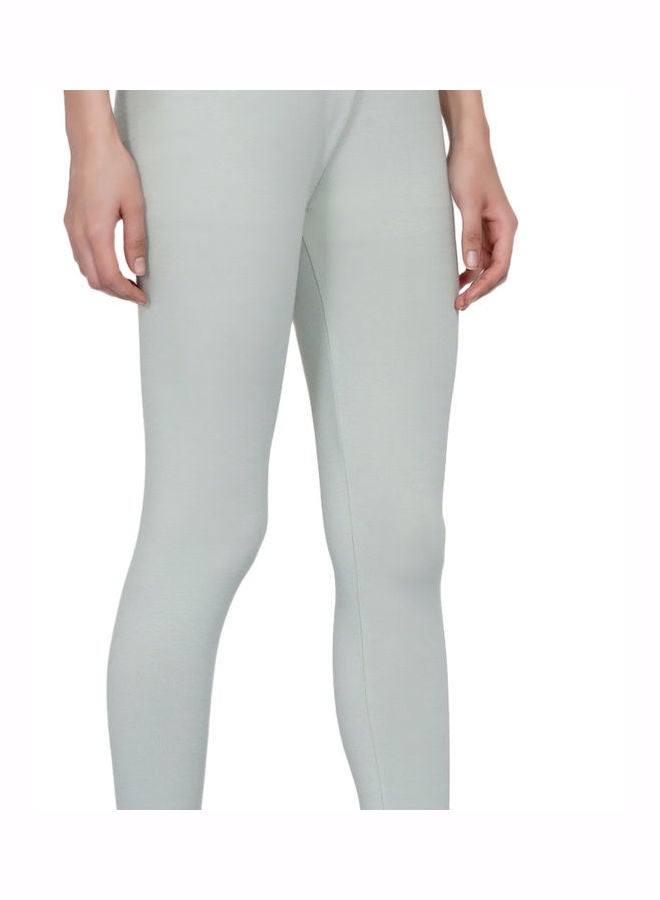 Miss London - High Waist Ultra Soft Tummy Support Stretchy Leggings Green - Image 1