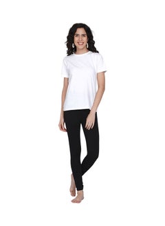 Miss London High Waist Ultra Soft Tummy Support Stretchy Leggings Black  - Image 5