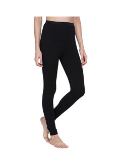 Miss London High Waist Ultra Soft Tummy Support Stretchy Leggings Black  - Image 3