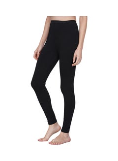 Miss London High Waist Ultra Soft Tummy Support Stretchy Leggings Black  - Image 4
