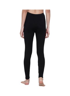 Miss London High Waist Ultra Soft Tummy Support Stretchy Leggings Black  - Image 2