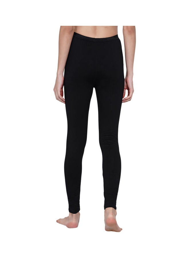 Miss London - High Waist Ultra Soft Tummy Support Stretchy Leggings Black - Image 1