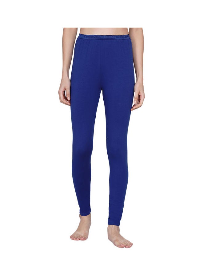 Miss London - High Waist Ultra Soft Tummy Support Stretchy Leggings Imperial Blue - Image 1