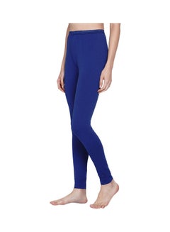 Miss London High Waist Ultra Soft Tummy Support Stretchy Leggings Imperial Blue  - Image 4