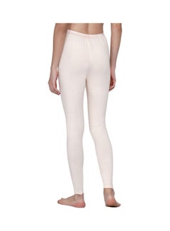 Miss London High Waist Ultra Soft Tummy Support Stretchy Leggings Warm Ivory  - Image 2