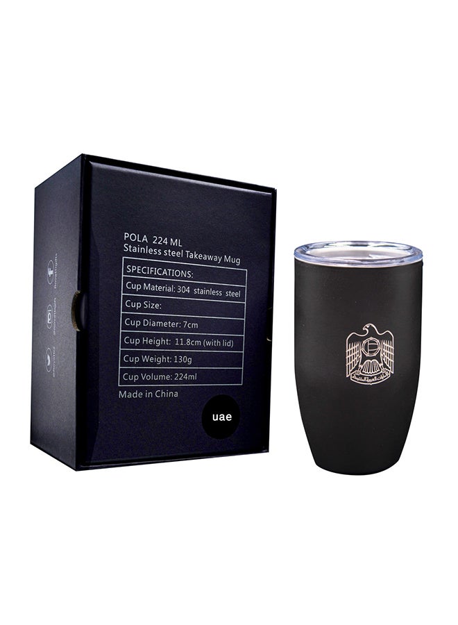 ROVATTI 1-Piece Pola Stainless Steel Take Away Mug UAE Black 224ml - Image 5