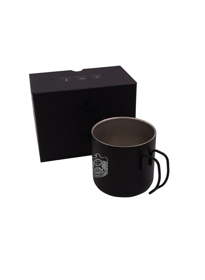 ROVATTI 1-Piece Pola Stainless Steel Mug UAE Black 400ml - Image 4