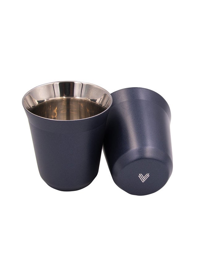 ROVATTI 2-Piece Set Pola Stainless Steel Cup Dark Blue 175ml  - Image 3