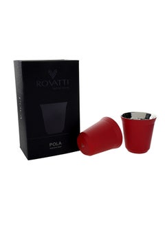 2-Piece Set Pola Stainless Steel Cup Red 175ml - v1630992487/N48663946A_5