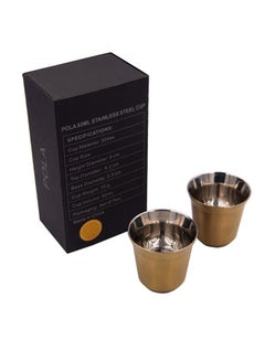 2-Piece Set Pola Stainless Steel Cup Gold 85ml - v1630992487/N48663949A_7