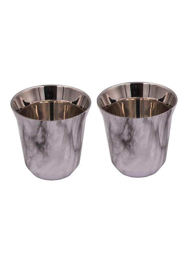 2-Piece Set Pola Stainless Steel Cup Marble 85ml - v1630992487/N48663950A_2