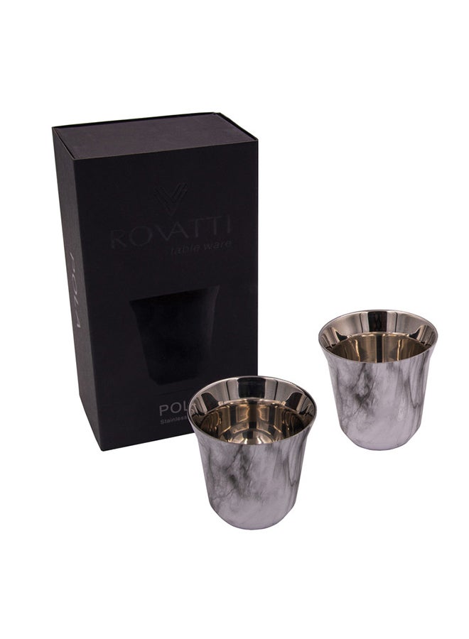 2-Piece Set Pola Stainless Steel Cup Marble 85ml - v1630992487/N48663950A_5