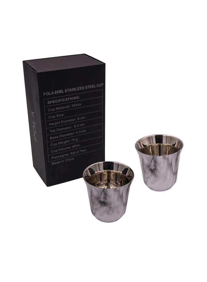 2-Piece Set Pola Stainless Steel Cup Marble 85ml - v1630992487/N48663950A_6