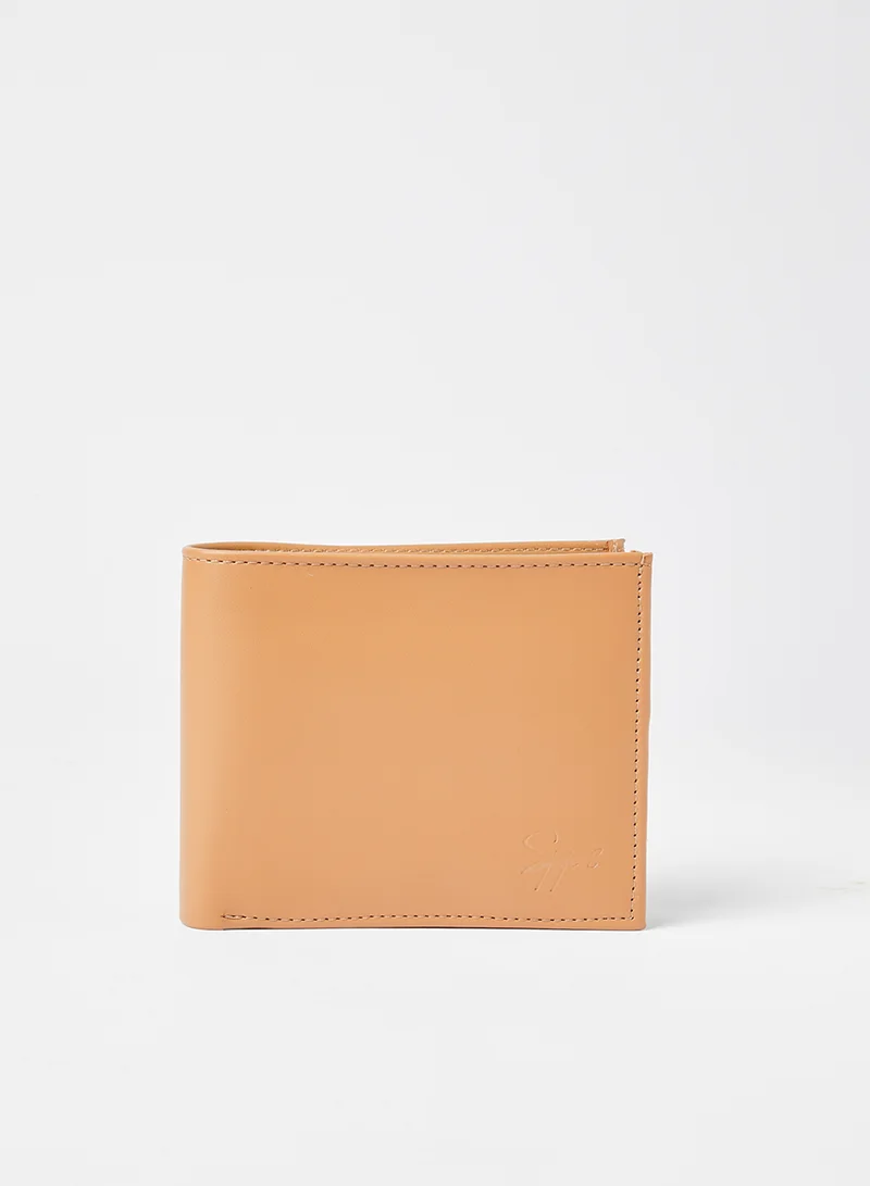 STATE 8 Two-Tone Tri-Fold Wallet Beige