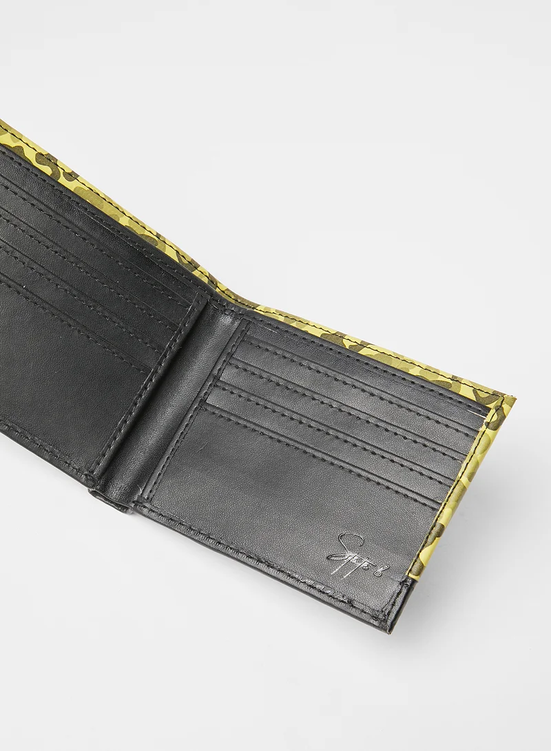 STATE 8 Camo Print Wallet Yellow