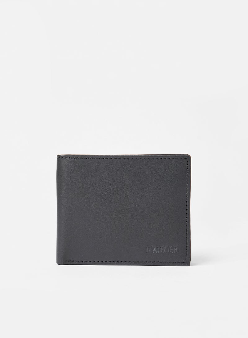 Sivvi x D'Atelier Leather Bi-Fold Wallet Black - Image 1
