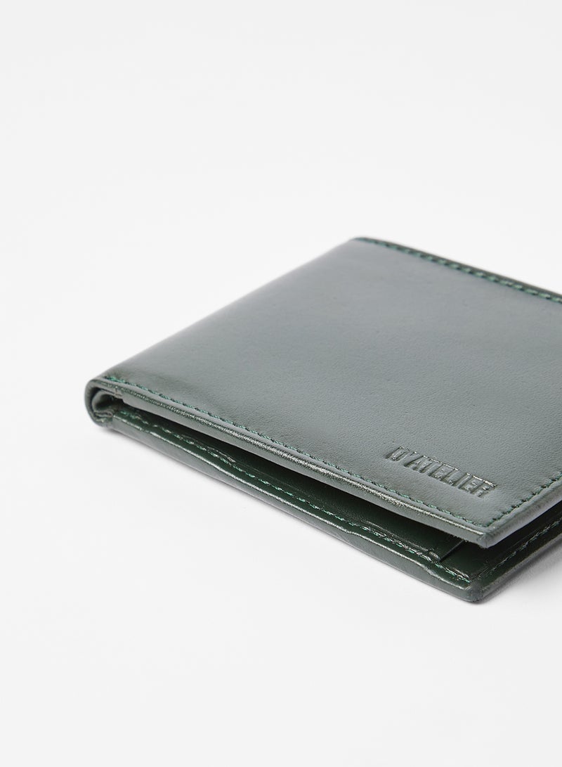 Sivvi x D'Atelier Leather Bi-Fold Wallet Green - Image 3