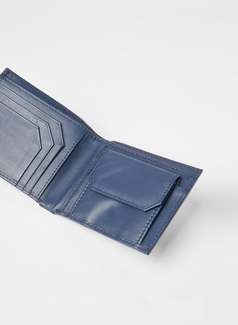 Sivvi x D'Atelier Leather Bi-Fold Wallet Navy - Image 4