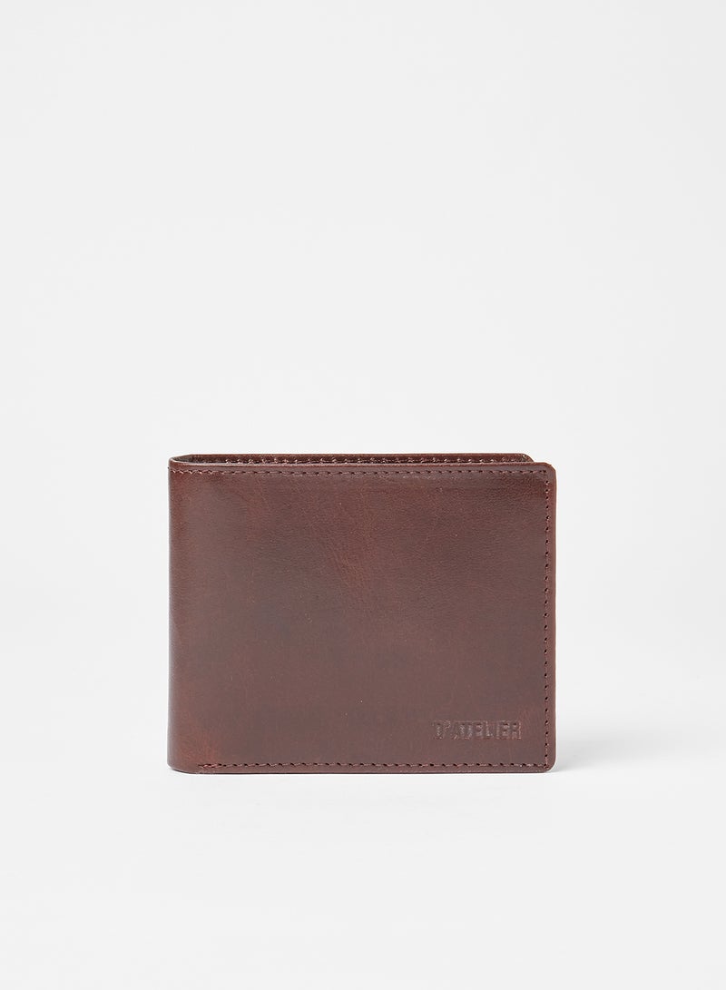Sivvi x D'Atelier Leather Bi-Fold Wallet Brown - Image 1