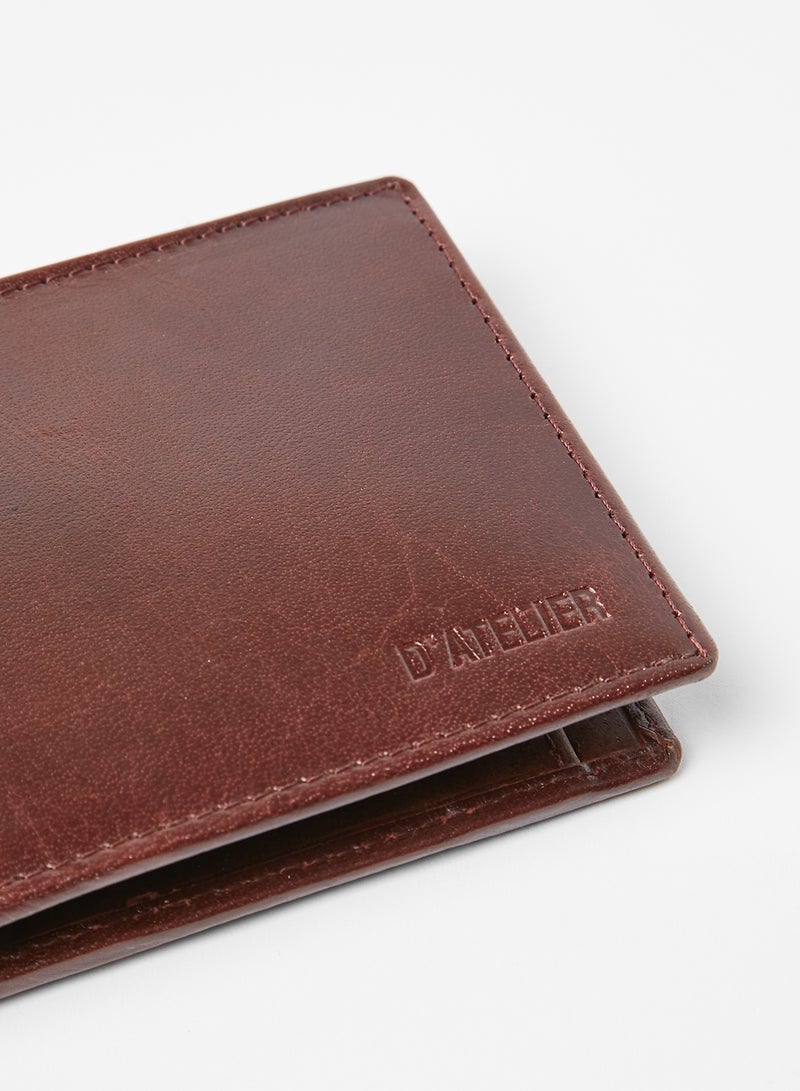Sivvi x D'Atelier Leather Bi-Fold Wallet Brown - Image 3