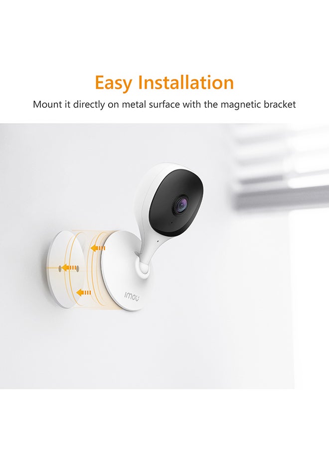 WiFi Security Camera (White)/ Up to 256GB SD Card Support/ 1080P Full HD/ Human Detection/ 2-Way Audio/ Night Vision/ Abnormal Sound Alarm/ Baby & Pet Monitor/ Siren/ Alexa Google Assistant Cue2C - v1630995073/N50655951A_6