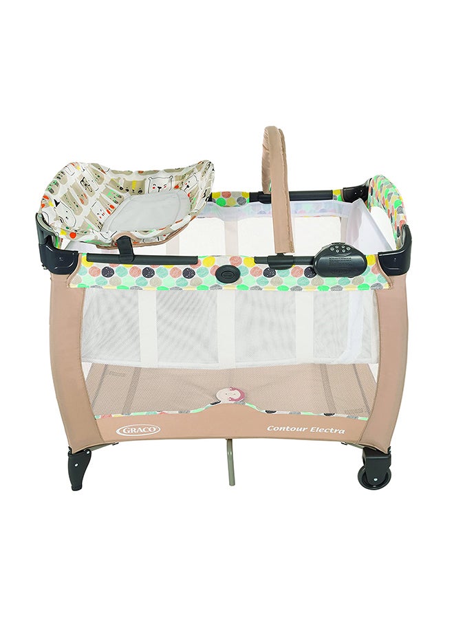 GRACO - Pack N Play Contour Electra Travel Cot - Beige/White/Black - Image 1