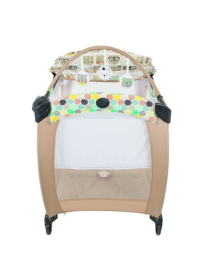 GRACO - Pack N Play Contour Electra Travel Cot - Beige/White/Black - Image 1