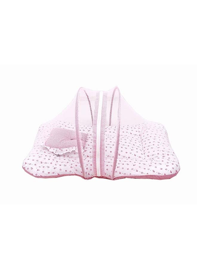 فاريتو شبكة لحماية سرير الطفل من الناموس لون وردي - Image 4