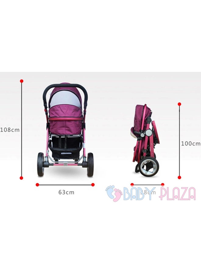 First Class  Golden Aluminum Frame And Inflatable Wheels Stroller T18P