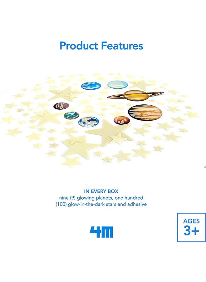4m - 29-Piece Glow Planets And Nova Star Wall Decor Set - Image 1