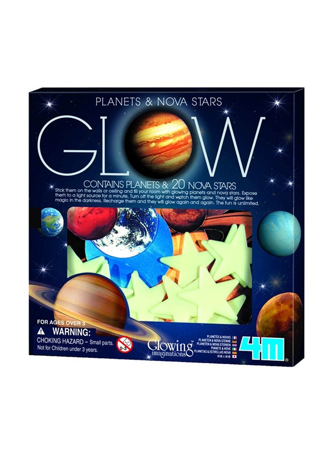 4m - 29-Piece Glow Planets And Nova Star Wall Decor Set - Image 1