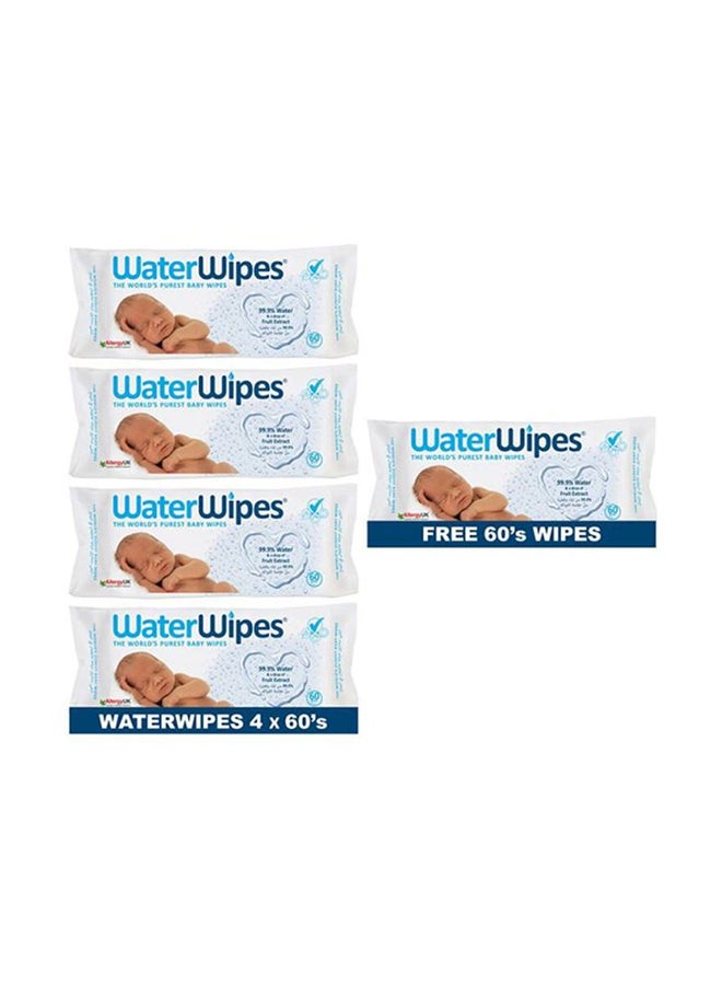 99.9% Water Baby Wipes, 5x60 (300 Wipes) - v1630998157/N38898576A_1