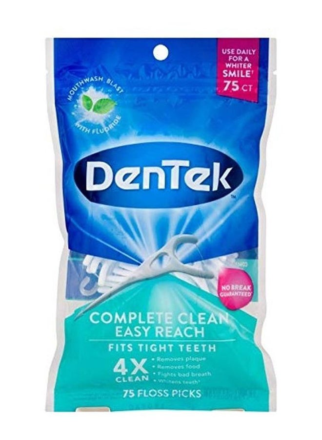 Dentek - 75-Count Complete Clean Easy Reach Floss Pick - Image 1