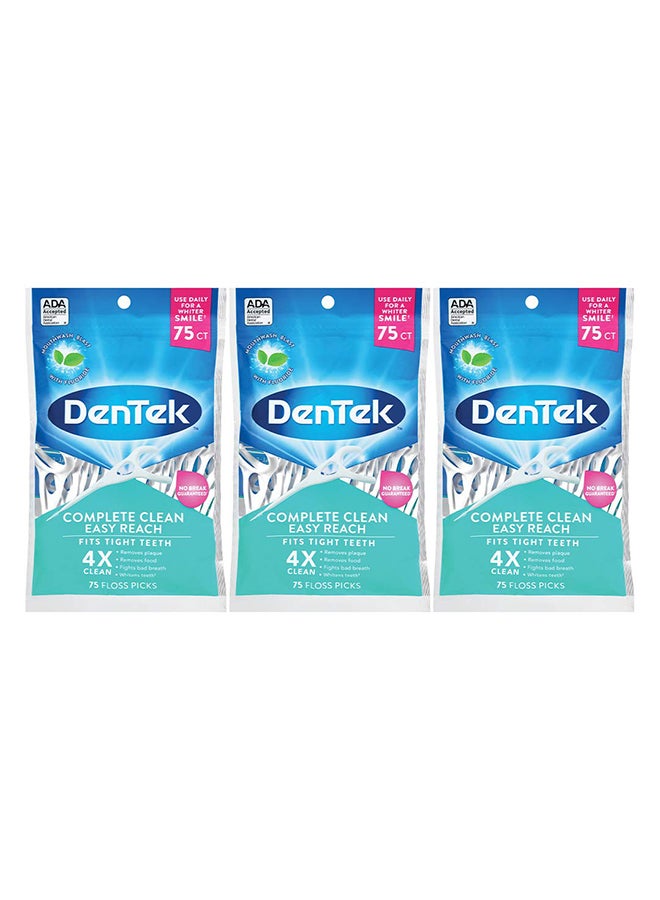 Dentek - 75-Count Complete Clean Easy Reach Floss Pick - Image 1