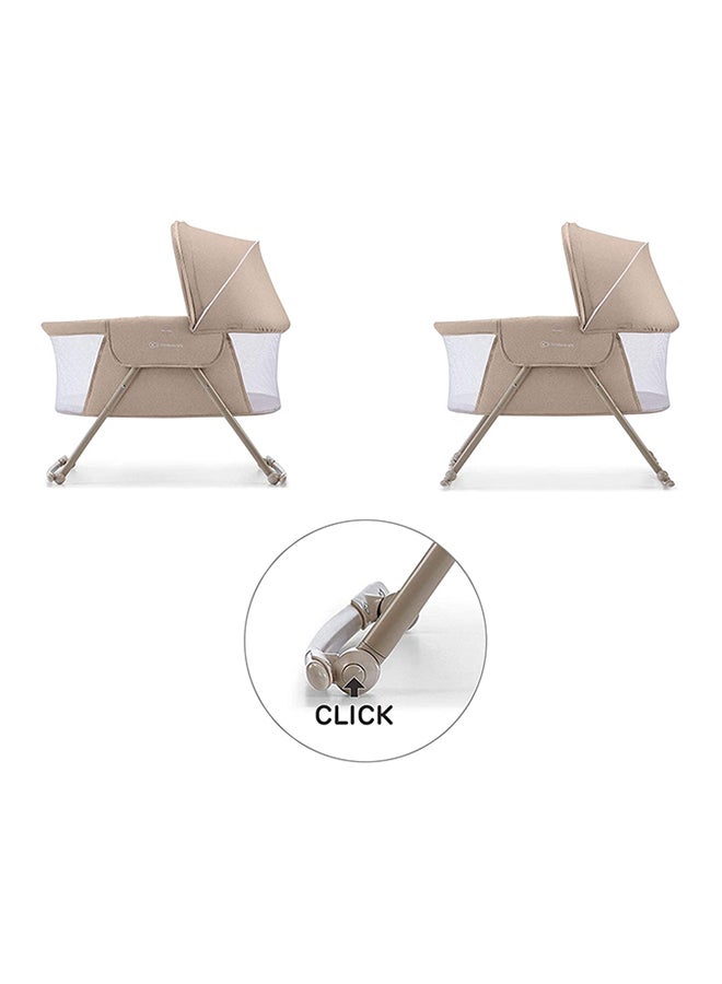 كيندركرافت سرير أطفال 3 في 1 من لوفي مع مظلة قابلة للتعديل وإكسسوارات لحديثي الولادة، 0-9، بيج - Image 2