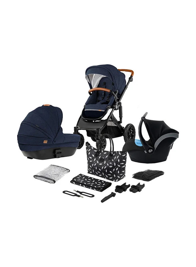 Kinderkraft 3 In 1 Prime Travel System With Accessories - Navy