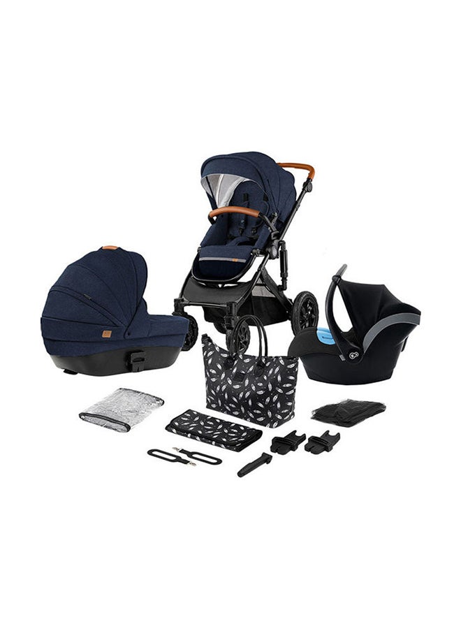 Kinderkraft - 3 In 1 Prime Travel System With Accessories - Navy - Image 1