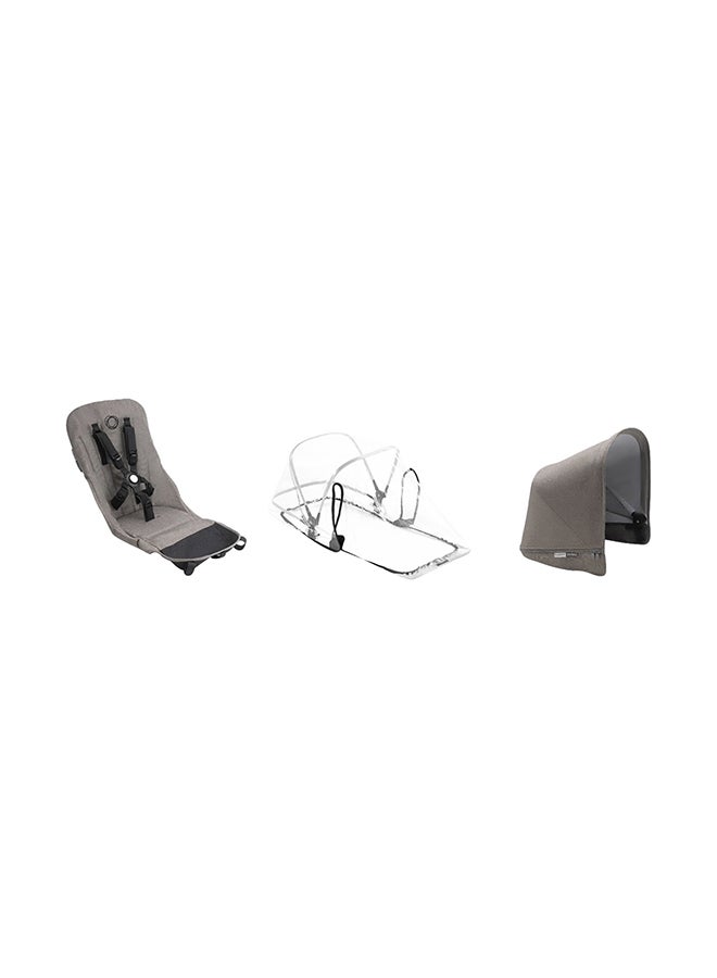 Bugaboo - Donkey 2 Duo Fabric Set Complete - Mineral Taupe - Image 1