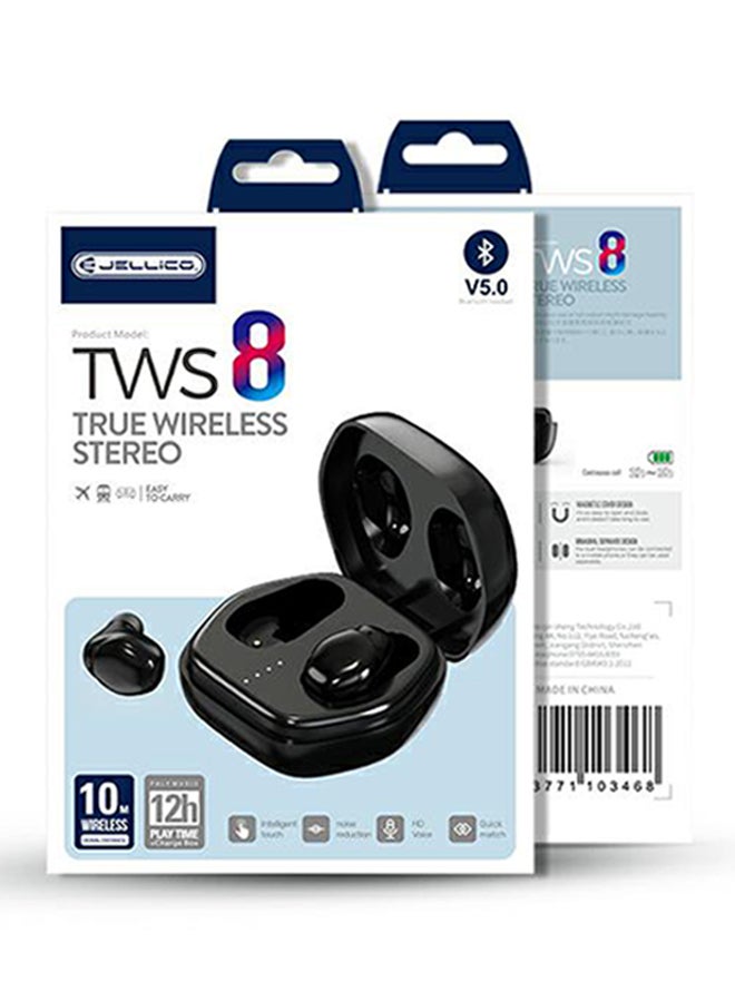 Jellico TWS8 Wireless Headset Earbuds Black - Image 3