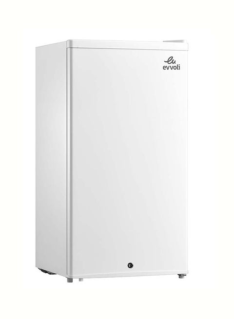 ثلاجة صغيرة 120 لتر بباب واحد وقفل أمان للأطفال 0.68 kW EVRFM-90LW أبيض