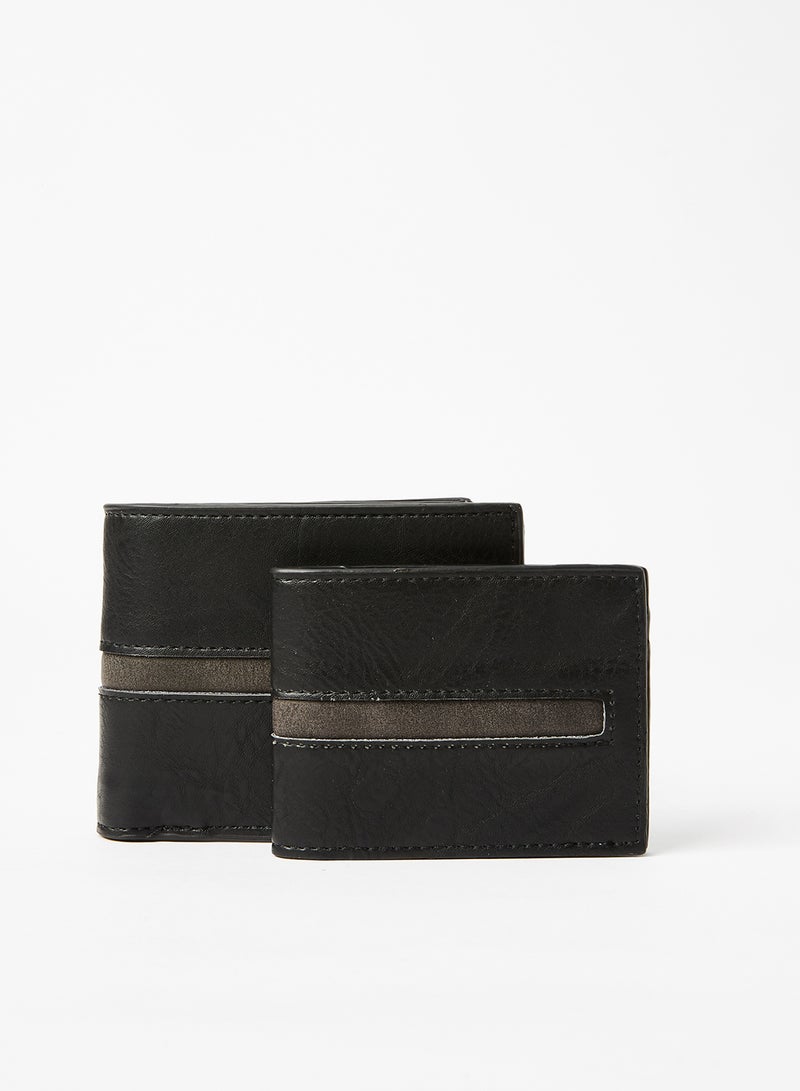 كول ات سبرنج محفظة جلوسين ثنائية الطي أسود - Image 1