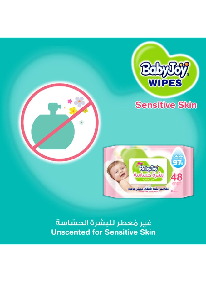 BabyJoy - Sensitive Skin 97% Pure Water Unscented Mega Pack 192 Wipes - Image 1