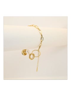 THE BLING STUDIO Pristine - Round Tag Pearl Titanium Steel Bracelet  - Image 3